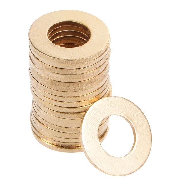 20Pcs 8.5mm x 16mm x 1.2mm Copper Flat Washer for Screw Bolt