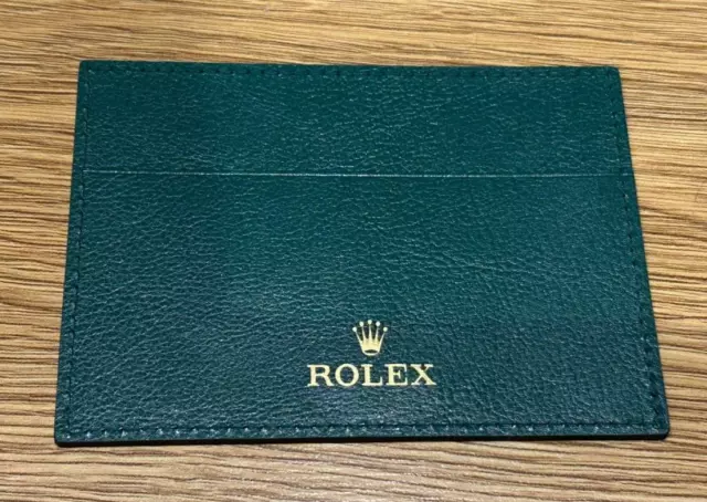 Genuine Original Rolex Green Holder Wallet Warranty Guarantee Card 4428987.8064