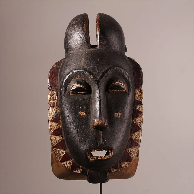 10051# Old Baule Mask Ivory Coast Patina