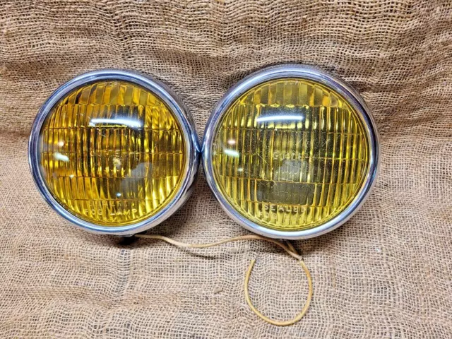 Vintage Original GM GUIDE 5 3/4 Accessory FOG LIGHTS Lamp chevy buick For Parts