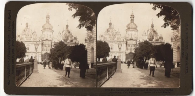 Stereo-Fotografie H.C. White Co., London, Ansicht Kiew, Cathedral of the Asenci