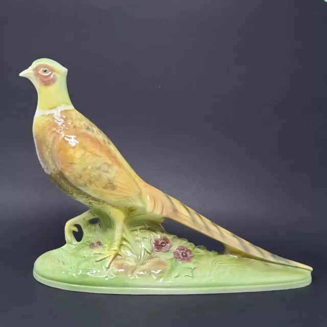 Vintage Pheasant Bird Figurine Holland Mold Ceramic  12 in