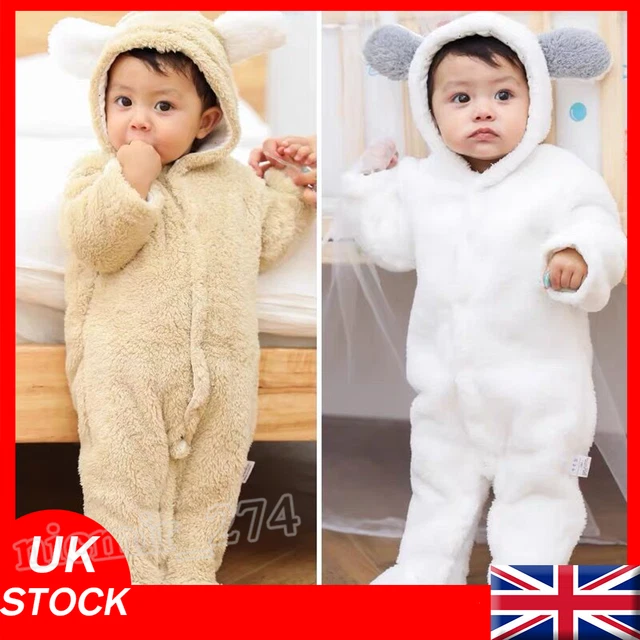 Tuta con cappuccio neonato bambino bambina bambini orso tuta vestiti abiti