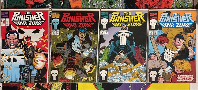 The Punisher War Zone #1, 2, 3 & 4 Lot of 4 Marvel Comics 1992 John Romita Jr.