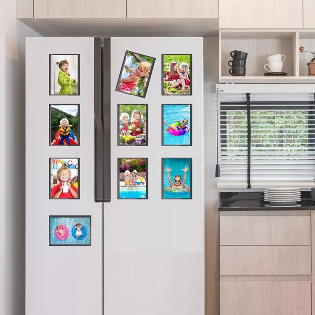 10X Magnetic Fridge Photo Pictures Frame Pocket Holder Sleeves Magnet 4x6 Frames