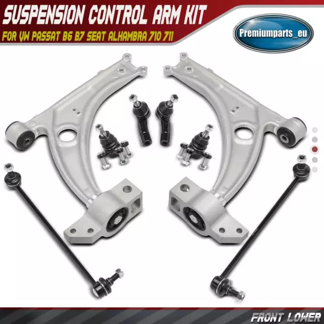 8 Pcs Control Arm Kit Front Lower for VW Passat B6 B7 Sharan Seat Alhambra	710