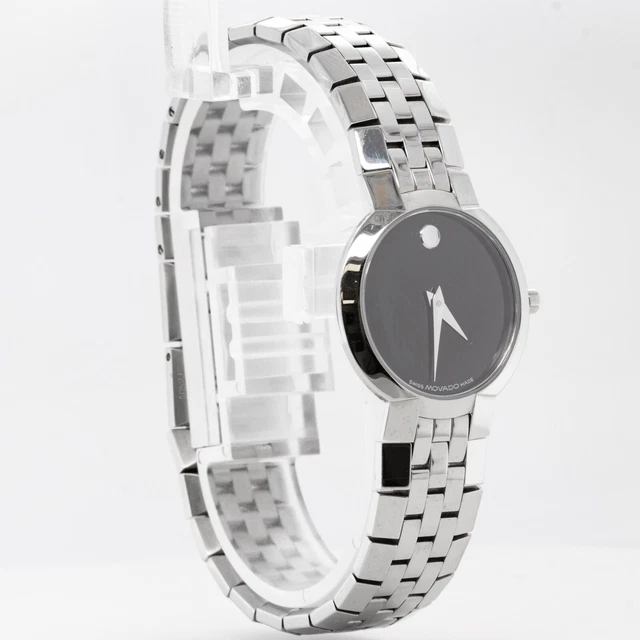 Orologio Donna Movado Museum Quadrante Nero Acciaio Inox 25mm Ref. 84 A1 1845 3