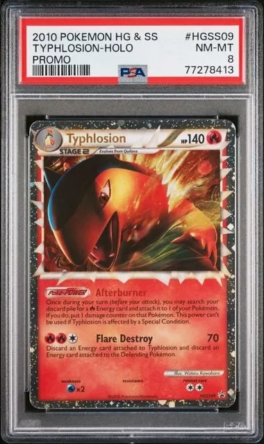 2010 Pokemon Heartgold & Soulsilver Promo Hgss09 Typhlosion-Holo Psa 8 Nm-Mt