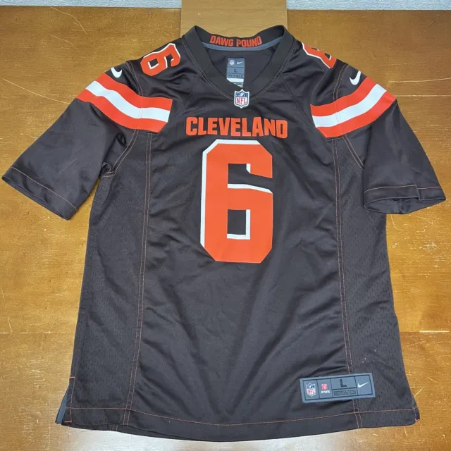 Cleveland Browns Jersey Mens Large Brown NFL Nike Football Mayfield #6