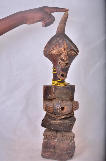 African art tribal, nice songye fetish statue from Democratic Republic of Congo
