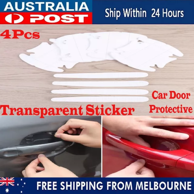 4Pcs Transparent Car Door Handle Protector Films Anti-Scratch Clear Cover Guard