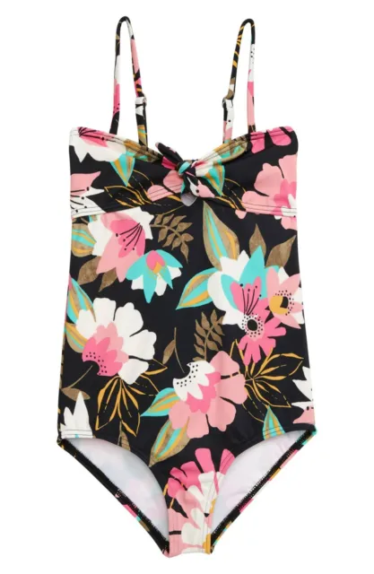 BILLABONG MULTICOLOR NIGHT Bloom Girl's One-Piece Swimsuit, Kids Size ...