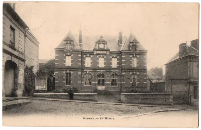 CPA 60 - HERMES (Oise) - La Mairie - Dos simple - Ed. Breger