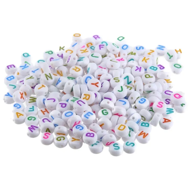 1000 PCS alphabet beads Scattered Beads Bracelet Letter Acrylic Charming