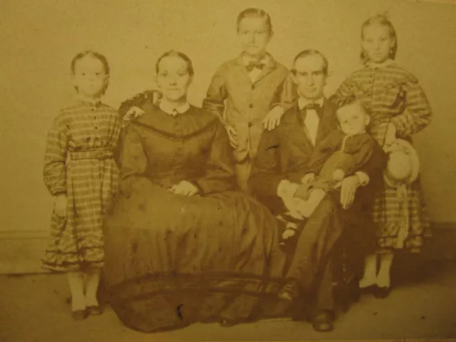 Viktorianische Chicago Il Familie Columbus Park Selten Große CDV Berühmte ? Foto