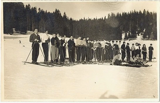 CPA Suisse Lémanique Le pont sports d'hiver carte-photo