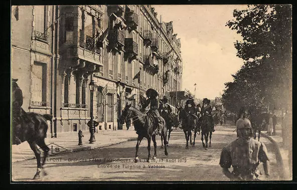CPA Belfort, Grandes Fetes Patriotiques Aout 1919, Entrée de Turenne à Valdoie