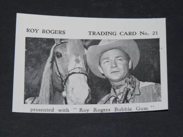 Roy Rogers Bubble Gum Card 1955 #21 Singing Cowboy Western Acteur Chanteur Usa