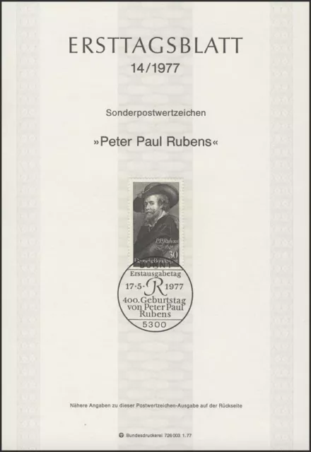 ETB 14/1977 Peter Paul Rubens, Maler