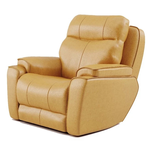 Southern Motion Showstopper Swivel Leather Rocker Recliner in Tan/Caramel Southern Motion Showstopper Swivel Leather Rocker Recliner in Tan/Caramel