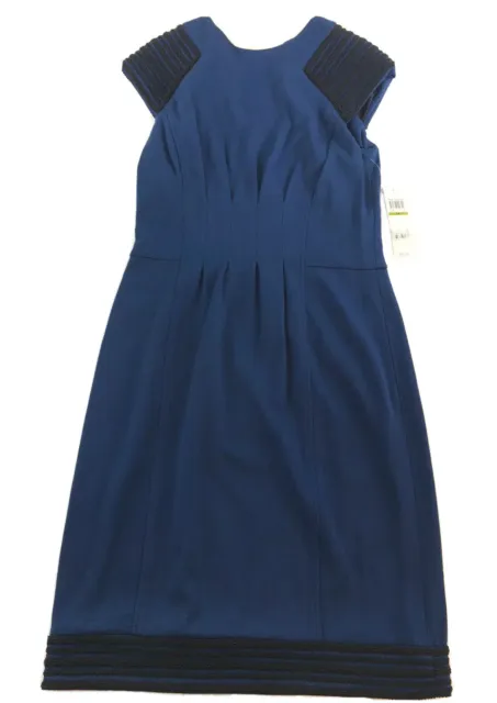 Maggy London Size 14 Twilight Blue Cap Sleeve Knee Length Sheath Dress New $128