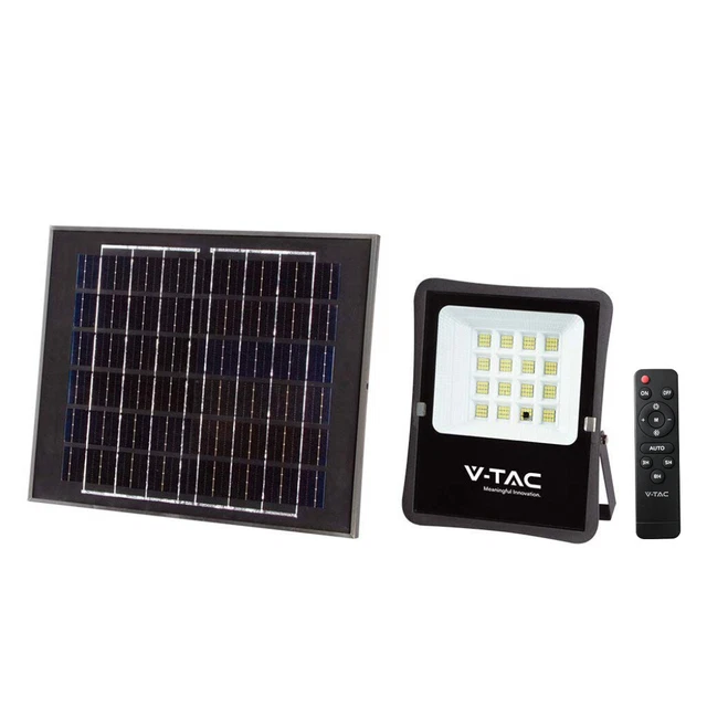 V-tac VT-11031 Piques LED Solaires 2x1.2W – Blanc Chaud 3000K – IP65 Étanche – Noir – Pour Jardin, Allée, Terrasse