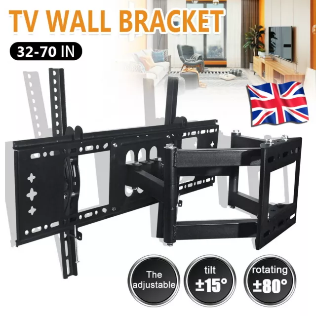 TV Wall Bracket Mount Tilt Swivel Samsung LG Toshiba 32 40 43 50 55 65 70 Inch