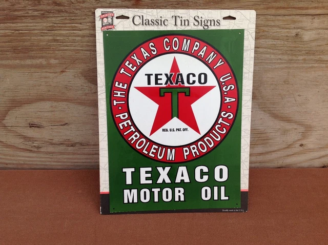 America's Heritage Repro Texaco Tin Sign, Made In America