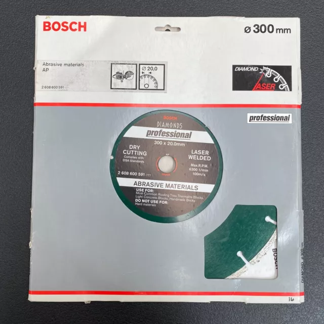 Bosch Professionale 300mm 30.5cm Diamante Lama Disco Abrasivo Materiali Laser