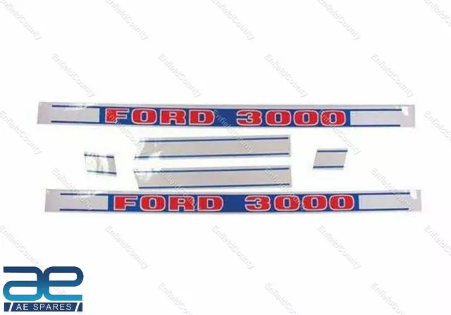 Capuche Capot Décalque Autocollant Set Kit Emblème Pour Ford Neuf Holland 3000