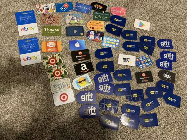 57 Used Gift Cards Best Buy Dominos Walmart Target Apple Google Play- No Value