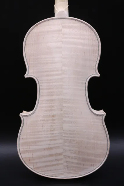 4/4 Handmade Violin Flame Maple Spruce Professional White Violin Unfinished DIY