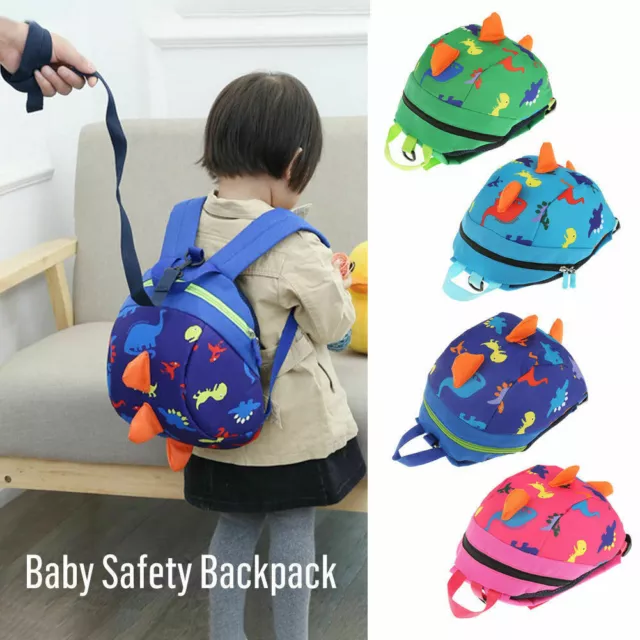 Cute Kid Baby Safety Harness Backpack Leash Child Toddler Anti-lost Dinosaur Bag