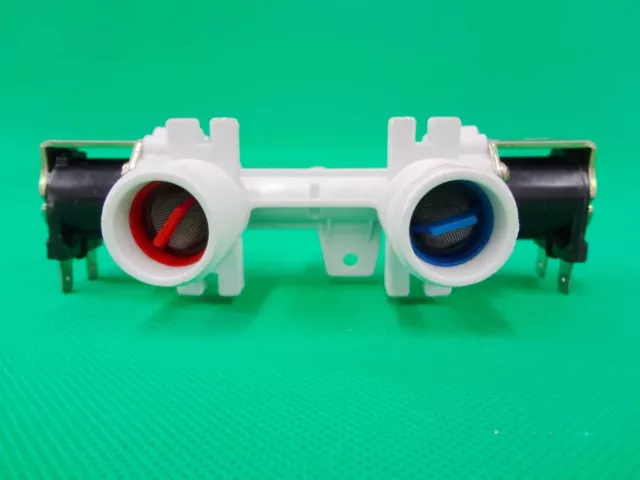 Washing Machine Dual Water Inlet Valve Hot & Cold Water Twin Genuine (D214) NEW 2