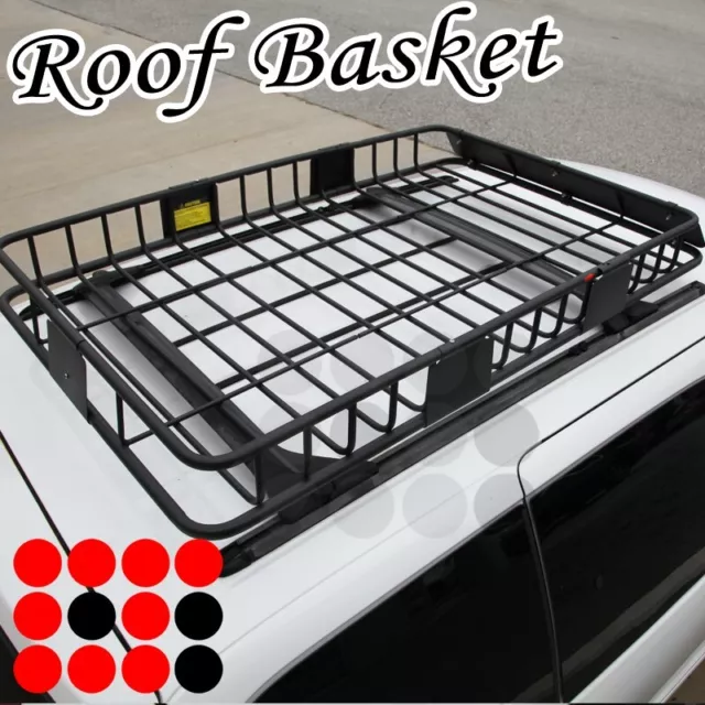 61" Roof Top Basket Cross Bars Mount Extension Cargo Rack Carrier fit Toyota