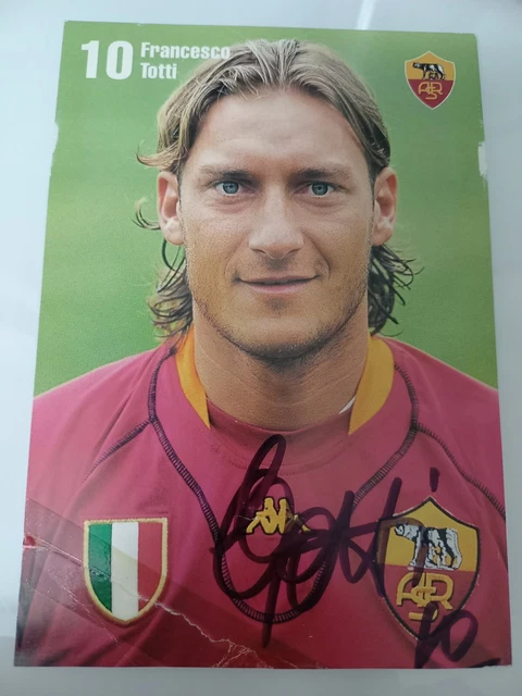 Photo Signée Francesco Totti - Italie, Certificat D'authenticité - Photo Imprimée Professionnellement, Autographe Authentique