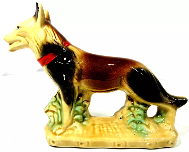 Vintage German Shepherd Dog Figurine MCS Brazil #6711677 Porcelain Handcrafted