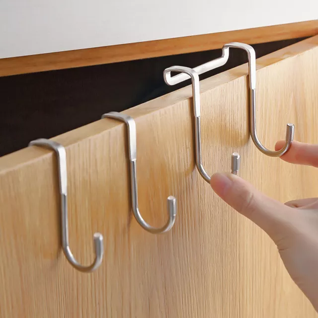 Over The Door Hooks Rack Drawer Hanger Storage Holder Hanging Coat Hat Towel Ba☆