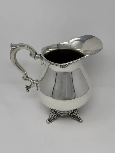 Antique English Silver MFG CORP Silver Plated Water Pitcher 8 1/2" x 9" x 6"