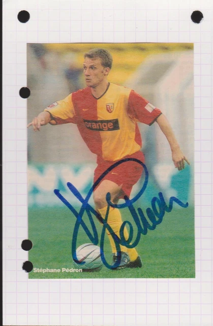 Carte Postale Stéphane Pedron Avec Autographe RC LENS 2002 Carte Postale Stéphane Pedron Avec Autographe RC LENS 2002