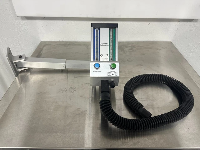 Belmed Analgesia 5000-C Dental Nitrous & Oxygen Flowmeter /Wall Arm & Tubing