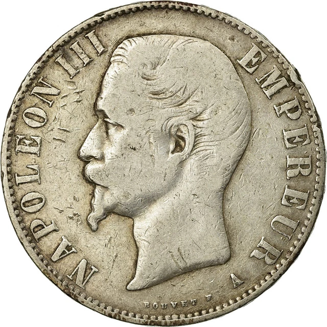 Pièce RARE : 1 Franc Argent 1856 à Napoléon III - France - Collection