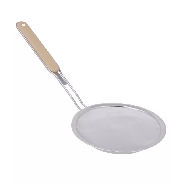 Skimmer Spoon Stainless Steel Straining Mesh Strainer Soup Ladle Filter Kitchen