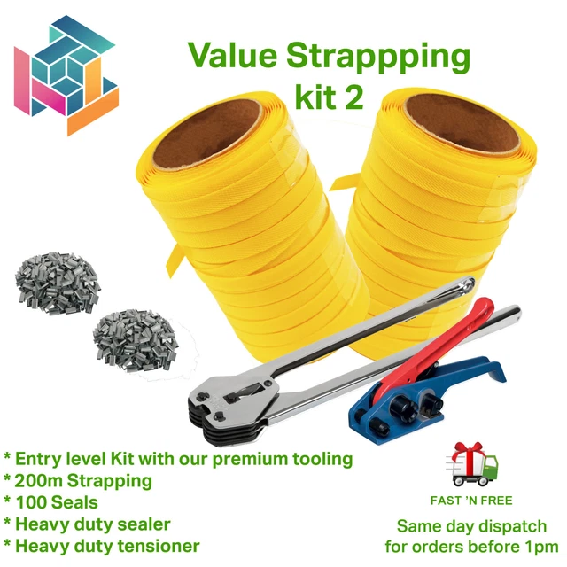 SAFEGUARD TROJAN ECONOMY Heavy Duty Pallet Strapping Banding Kit 200m
