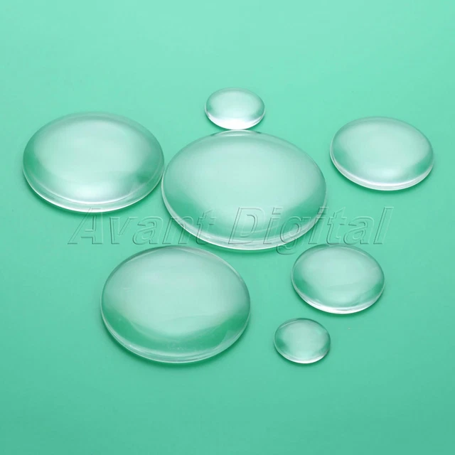 22-70mm Round Glass Cabochon Transparent Flat Back Crystal Cabochons DIY Crafts