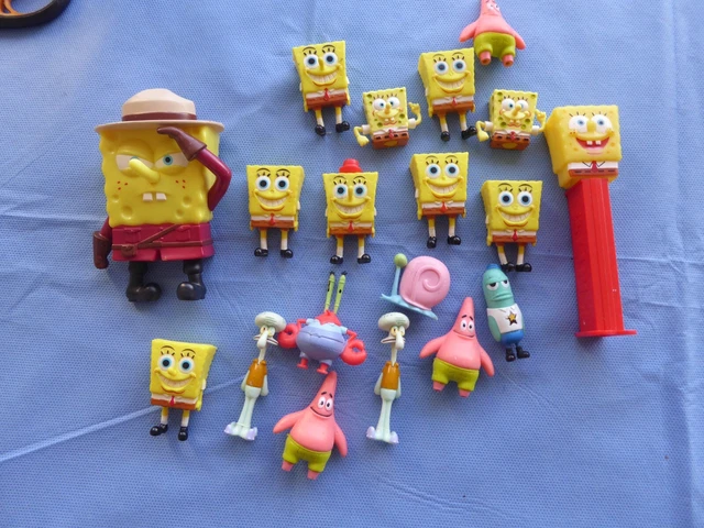 Lot De 19 Figurines Vintage : Bob L'éponge, R2D2, Poisson Bleu, échelle 1:9