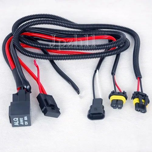 Car HID Xenon Light 9006/HB4 Bulbs Relay Fuse Cable Wire Wiring Harness Vehicle