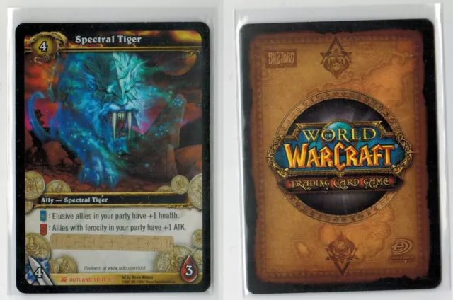 Spectral Tiger Epic Mount Unscratched Loot Card World Of Warcraft Wow Tcg