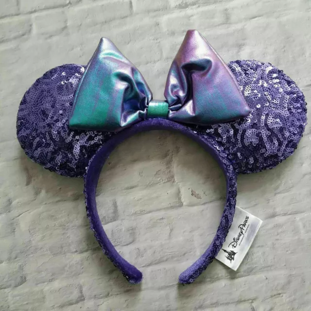 Disney Parks Minnie Mouse Purple Potion Iridescent Ears Mickey Headband Costume