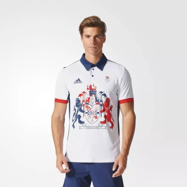 Official Adidas Olympics RIO 2016 Team GB Tennis Men's Polo Shirt, Size: Large